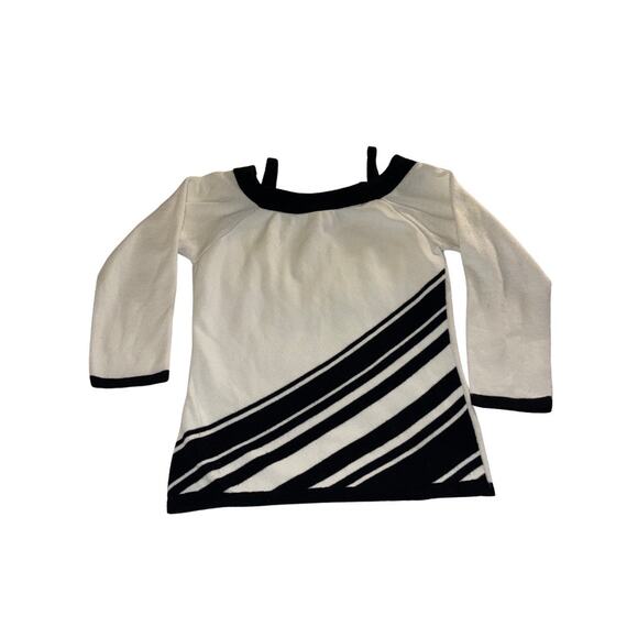 Vintage M.K.M. Designs Top Blouse Y2K Boat Neck Size Small Casual Preppy - Picture 1 of 3